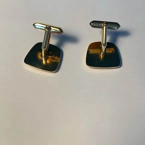 Brown Gold Vintage Cufflinks - Picture 3 of 9